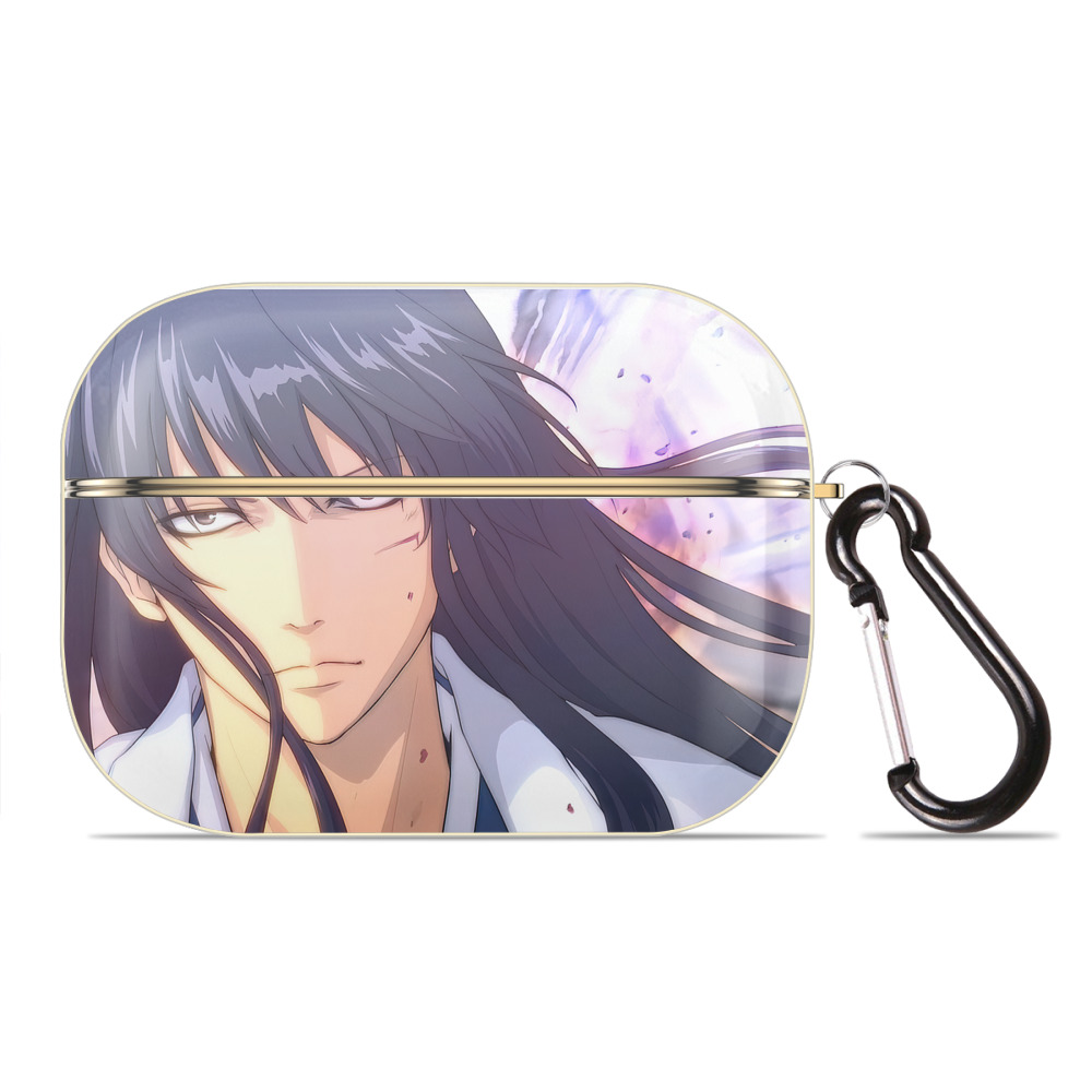 （画像用） ぎんたま 坂田銀時（さかたぎんとき） 神楽 志村新八（しむら しんぱち） GINTAMA Sakata Gintoki Kagura Shimura Shinpachi 【AirPods Pro用】ハードシェル保護ケース｜耐衝撃・防指紋・カラビナ付き商品仕様