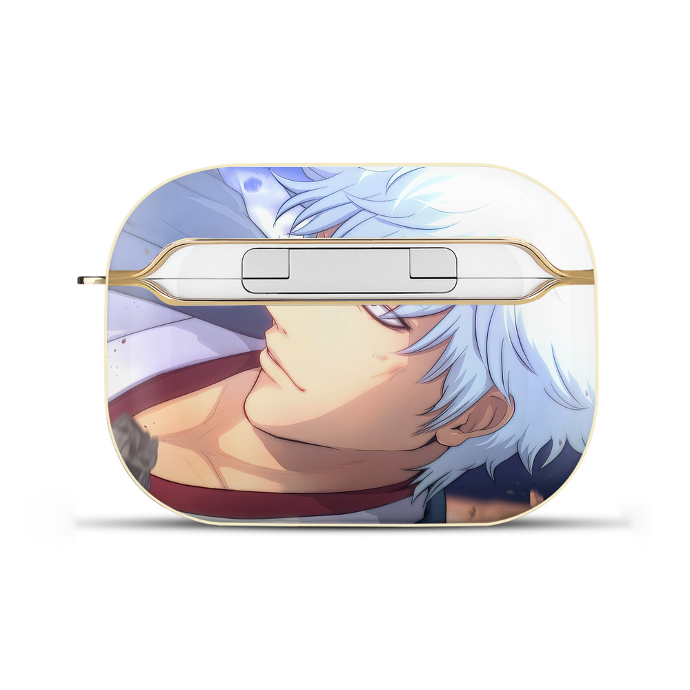 （画像用） ぎんたま 坂田銀時（さかたぎんとき） 神楽 志村新八（しむら しんぱち） GINTAMA Sakata Gintoki Kagura Shimura Shinpachi 【AirPods Pro用】ハードシェル保護ケース｜耐衝撃・防指紋・カラビナ付き商品仕様