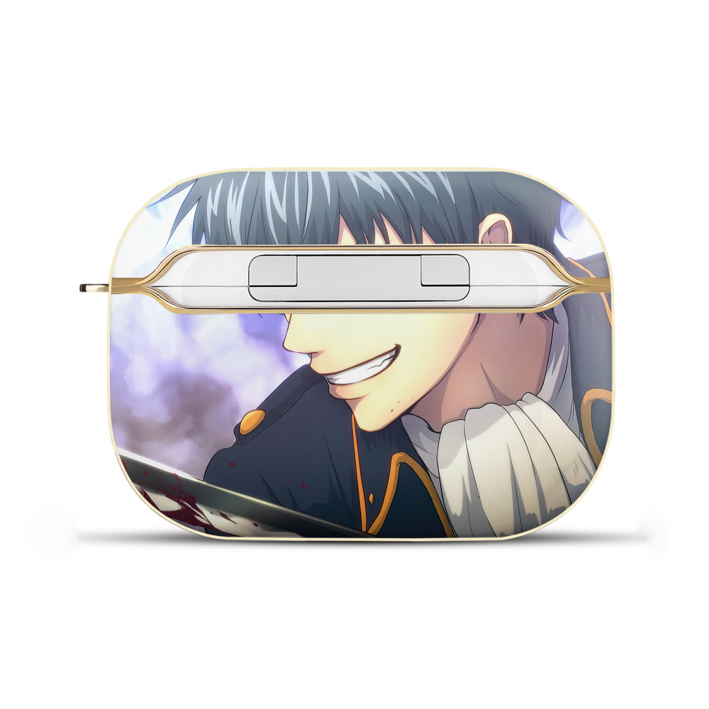 （画像用） ぎんたま 坂田銀時（さかたぎんとき） 神楽 志村新八（しむら しんぱち） GINTAMA Sakata Gintoki Kagura Shimura Shinpachi 【AirPods Pro用】ハードシェル保護ケース｜耐衝撃・防指紋・カラビナ付き商品仕様