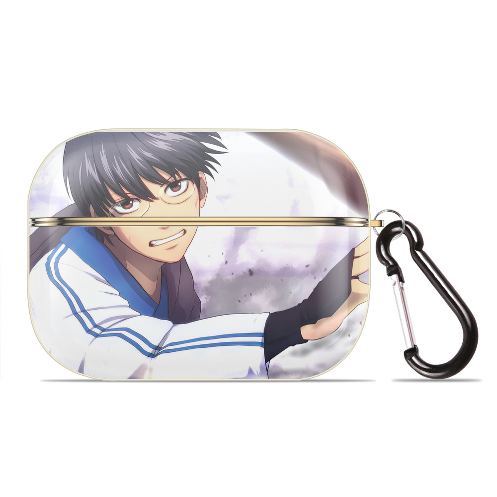 （画像用） ぎんたま 坂田銀時（さかたぎんとき） 神楽 志村新八（しむら しんぱち） GINTAMA Sakata Gintoki Kagura Shimura Shinpachi 【AirPods Pro用】ハードシェル保護ケース｜耐衝撃・防指紋・カラビナ付き商品仕様