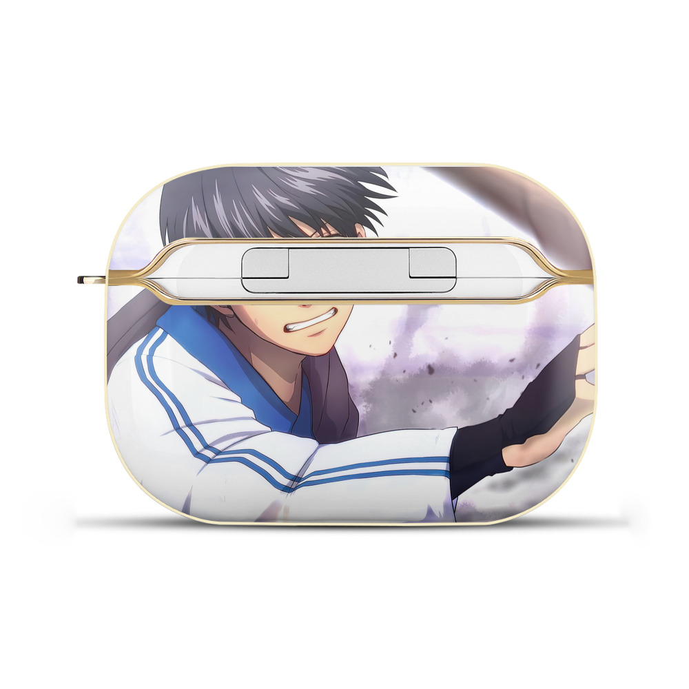 （画像用） ぎんたま 坂田銀時（さかたぎんとき） 神楽 志村新八（しむら しんぱち） GINTAMA Sakata Gintoki Kagura Shimura Shinpachi 【AirPods Pro用】ハードシェル保護ケース｜耐衝撃・防指紋・カラビナ付き商品仕様
