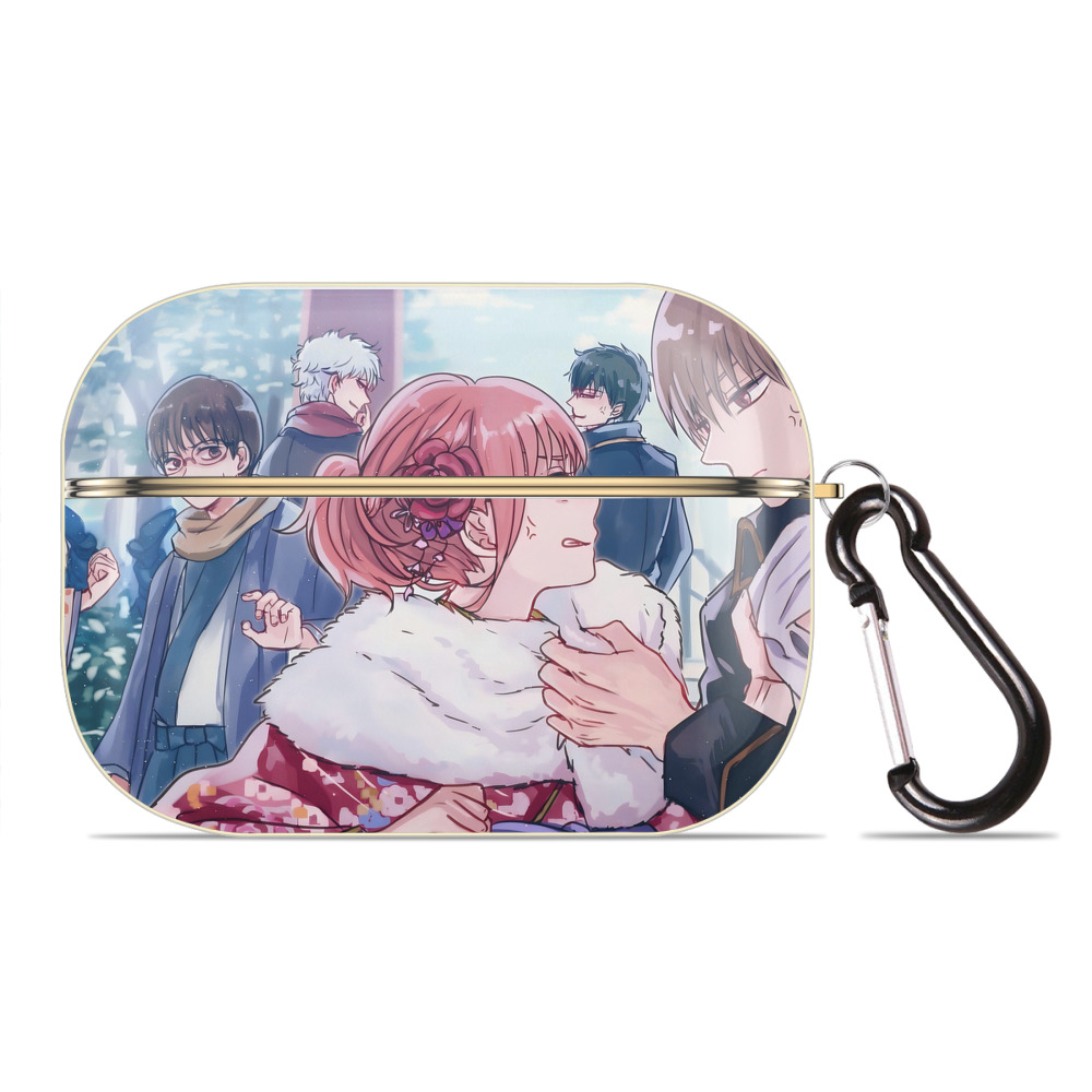 （画像用） ぎんたま 坂田銀時（さかたぎんとき） 神楽 志村新八（しむら しんぱち） GINTAMA Sakata Gintoki Kagura Shimura Shinpachi 【AirPods Pro用】ハードシェル保護ケース｜耐衝撃・防指紋・カラビナ付き商品仕様