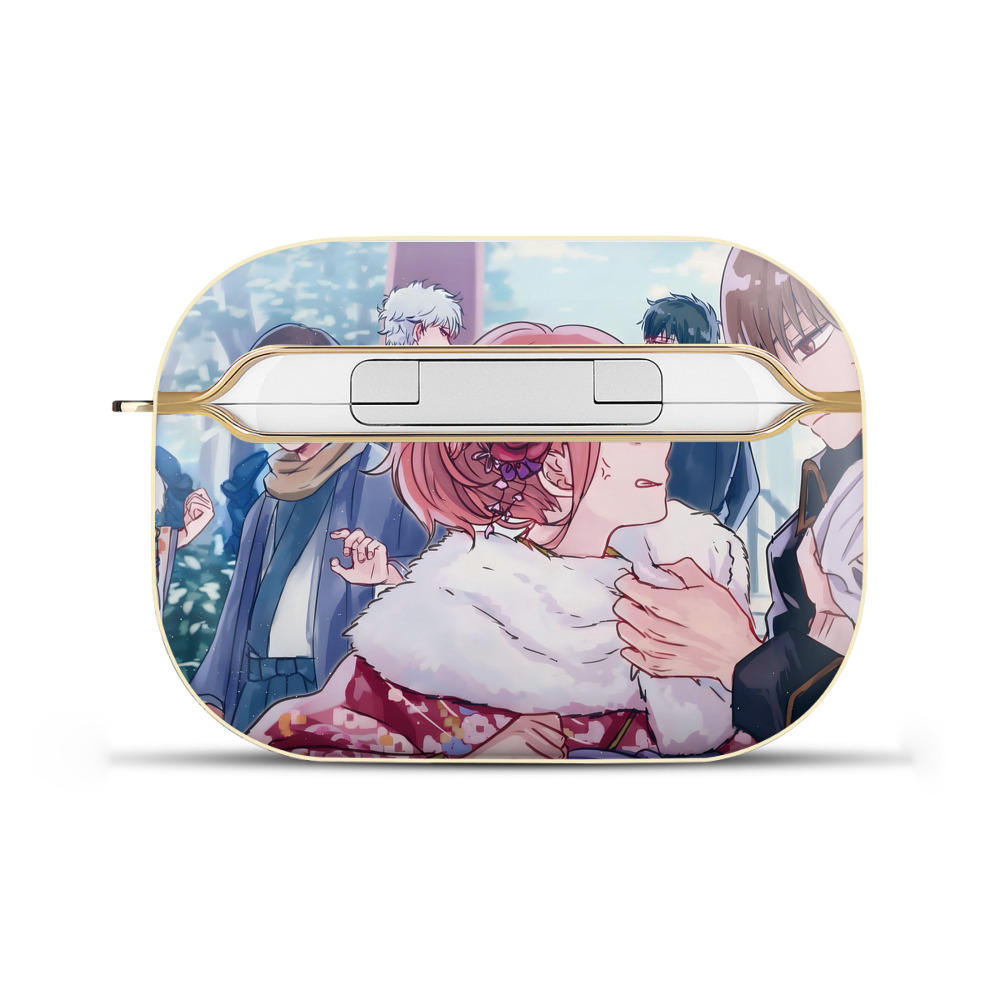 （画像用） ぎんたま 坂田銀時（さかたぎんとき） 神楽 志村新八（しむら しんぱち） GINTAMA Sakata Gintoki Kagura Shimura Shinpachi 【AirPods Pro用】ハードシェル保護ケース｜耐衝撃・防指紋・カラビナ付き商品仕様