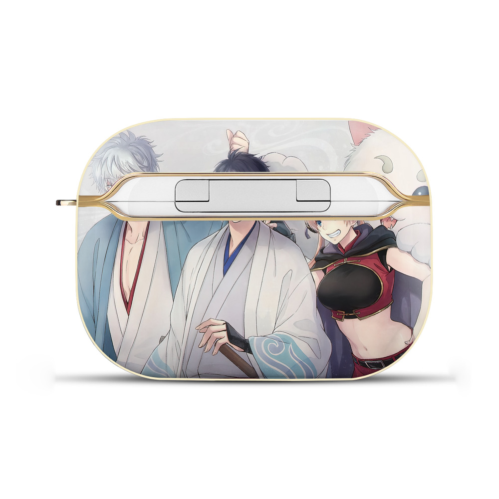 （画像用） ぎんたま 坂田銀時（さかたぎんとき） 神楽 志村新八（しむら しんぱち） GINTAMA Sakata Gintoki Kagura Shimura Shinpachi 【AirPods Pro用】ハードシェル保護ケース｜耐衝撃・防指紋・カラビナ付き商品仕様