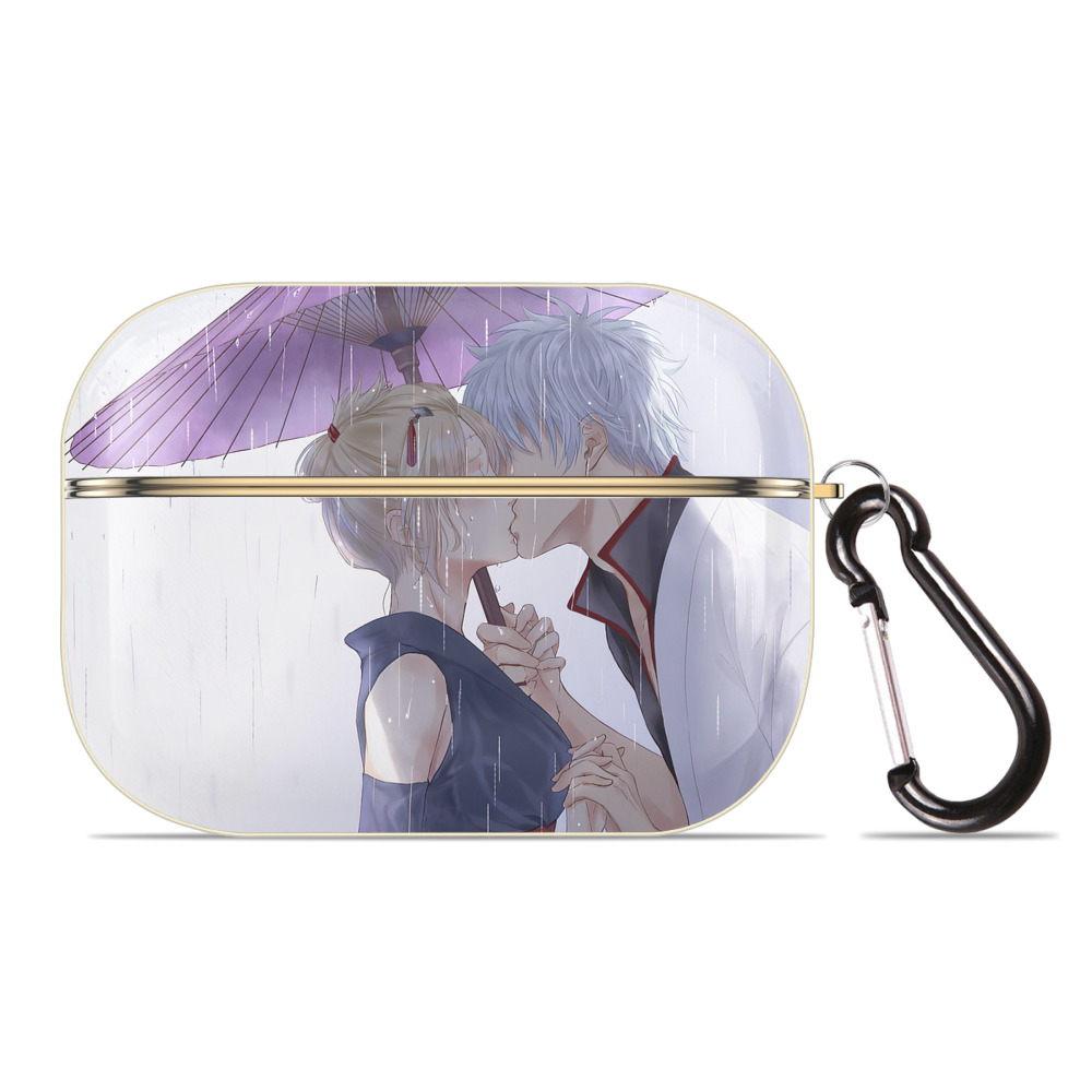 （画像用） ぎんたま 坂田銀時（さかたぎんとき） 神楽 志村新八（しむら しんぱち） GINTAMA Sakata Gintoki Kagura Shimura Shinpachi 【AirPods Pro用】ハードシェル保護ケース｜耐衝撃・防指紋・カラビナ付き商品仕様