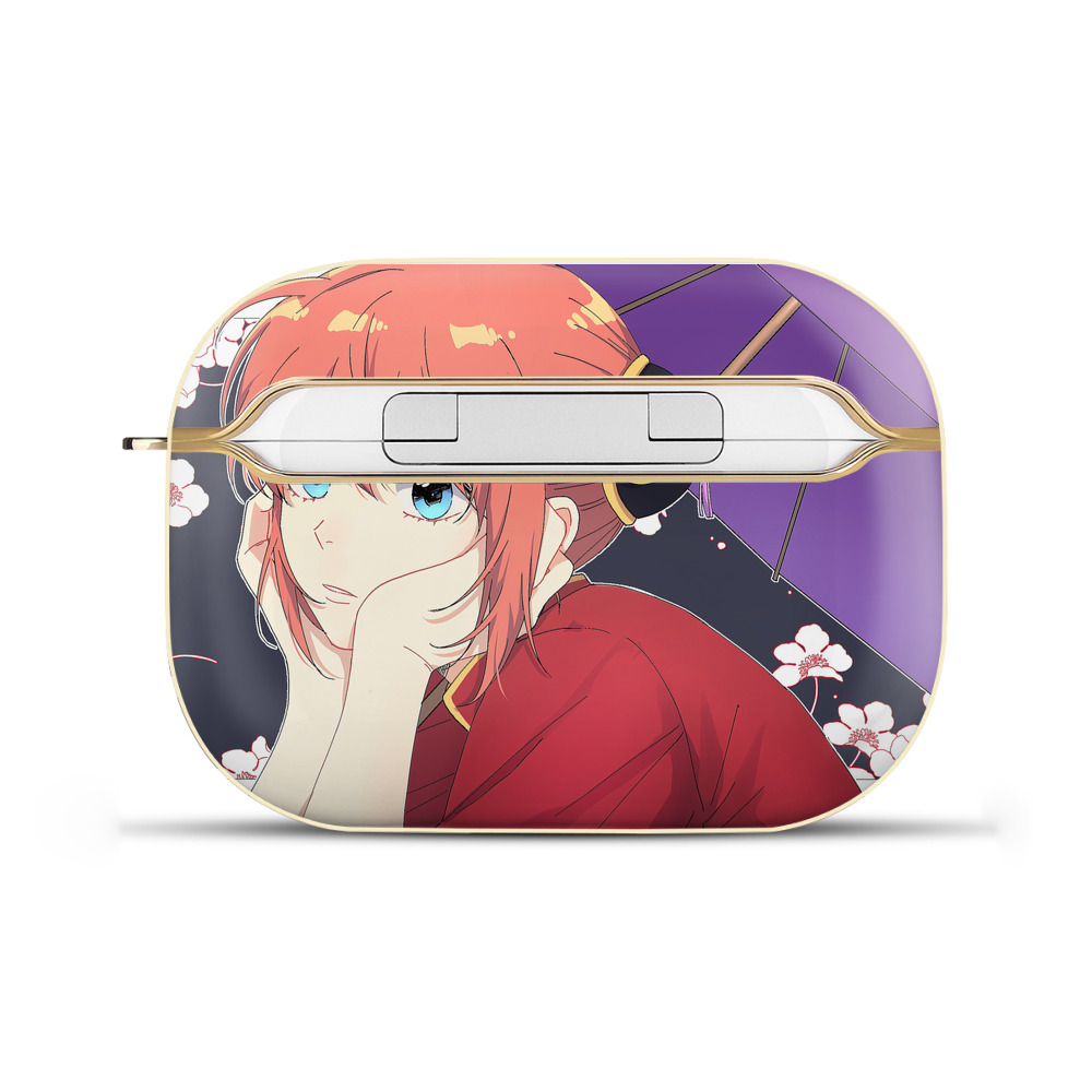 （画像用） ぎんたま 坂田銀時（さかたぎんとき） 神楽 志村新八（しむら しんぱち） GINTAMA Sakata Gintoki Kagura Shimura Shinpachi 【AirPods Pro用】ハードシェル保護ケース｜耐衝撃・防指紋・カラビナ付き商品仕様