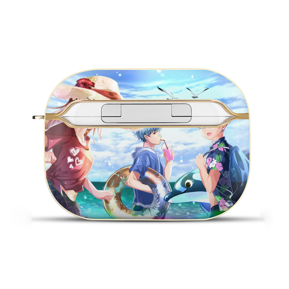 （画像用） ぎんたま 坂田銀時（さかたぎんとき） 神楽 志村新八（しむら しんぱち） GINTAMA Sakata Gintoki Kagura Shimura Shinpachi 【AirPods Pro用】ハードシェル保護ケース｜耐衝撃・防指紋・カラビナ付き商品仕様