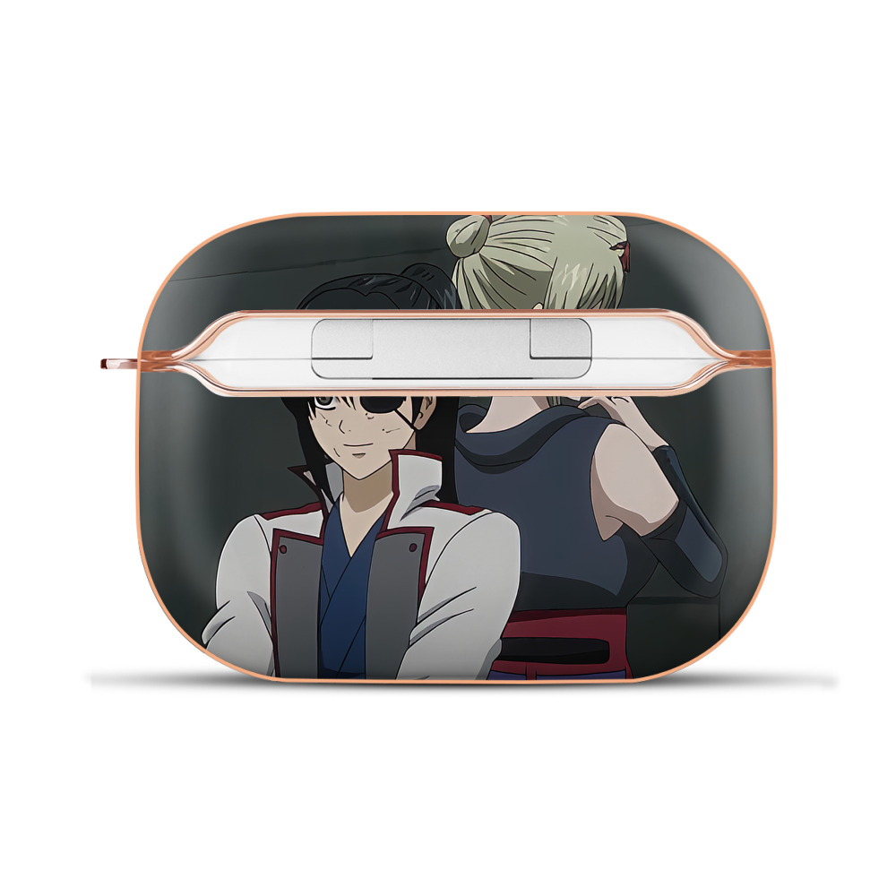 （画像用） ぎんたま 坂田銀時（さかたぎんとき） 神楽 志村新八（しむら しんぱち） GINTAMA Sakata Gintoki Kagura Shimura Shinpachi 【AirPods Pro用】ハードシェル保護ケース｜耐衝撃・防指紋・カラビナ付き商品仕様