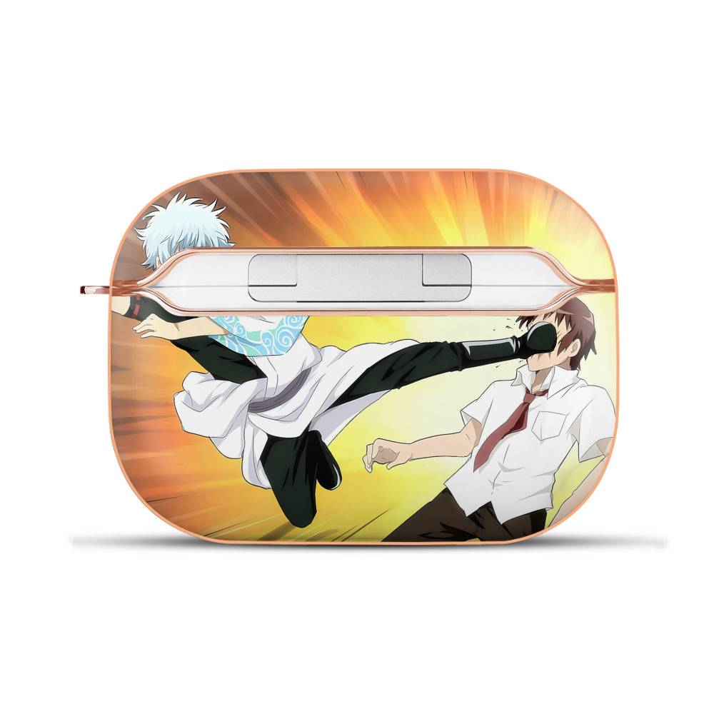 （画像用） ぎんたま 坂田銀時（さかたぎんとき） 神楽 志村新八（しむら しんぱち） GINTAMA Sakata Gintoki Kagura Shimura Shinpachi 【AirPods Pro用】ハードシェル保護ケース｜耐衝撃・防指紋・カラビナ付き商品仕様