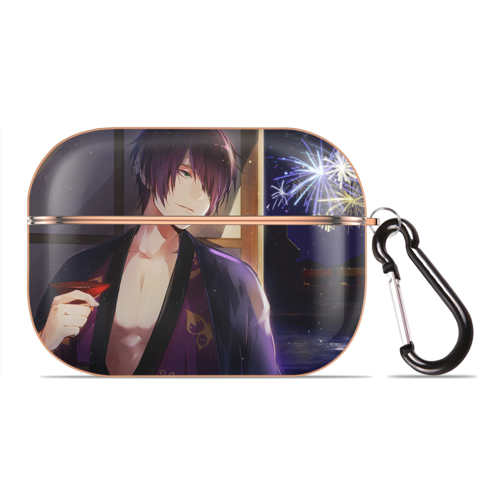 （画像用） ぎんたま 坂田銀時（さかたぎんとき） 神楽 志村新八（しむら しんぱち） GINTAMA Sakata Gintoki Kagura Shimura Shinpachi 【AirPods Pro用】ハードシェル保護ケース｜耐衝撃・防指紋・カラビナ付き商品仕様