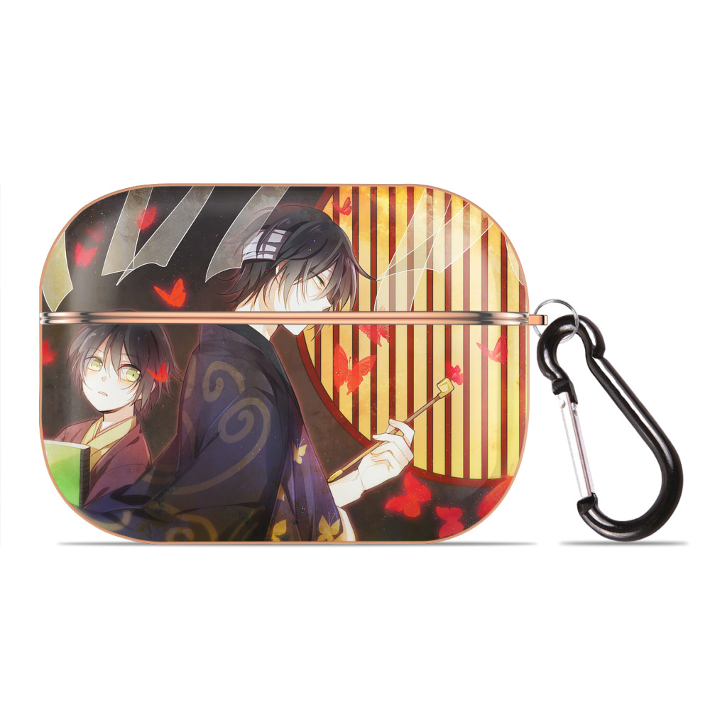 （画像用） ぎんたま 坂田銀時（さかたぎんとき） 神楽 志村新八（しむら しんぱち） GINTAMA Sakata Gintoki Kagura Shimura Shinpachi 【AirPods Pro用】ハードシェル保護ケース｜耐衝撃・防指紋・カラビナ付き商品仕様