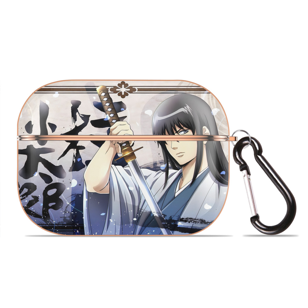 （画像用） ぎんたま 坂田銀時（さかたぎんとき） 神楽 志村新八（しむら しんぱち） GINTAMA Sakata Gintoki Kagura Shimura Shinpachi 【AirPods Pro用】ハードシェル保護ケース｜耐衝撃・防指紋・カラビナ付き商品仕様