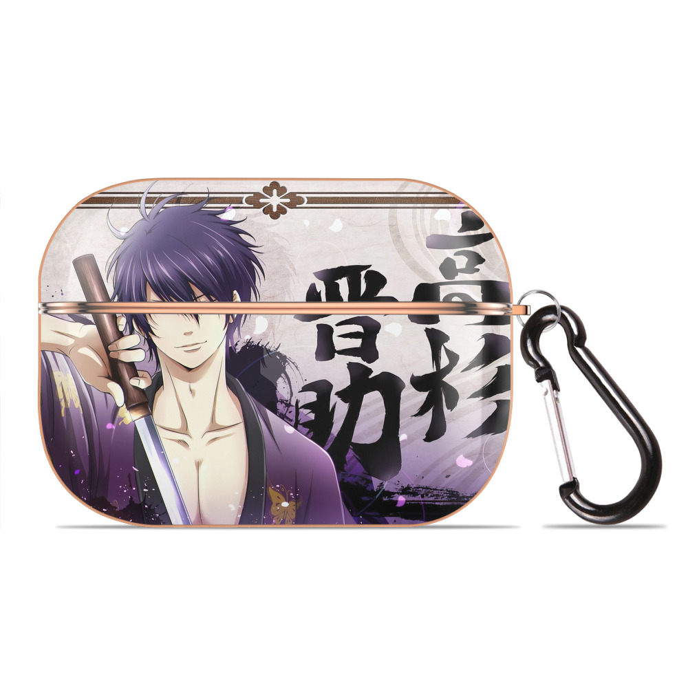 （画像用） ぎんたま 坂田銀時（さかたぎんとき） 神楽 志村新八（しむら しんぱち） GINTAMA Sakata Gintoki Kagura Shimura Shinpachi 【AirPods Pro用】ハードシェル保護ケース｜耐衝撃・防指紋・カラビナ付き商品仕様