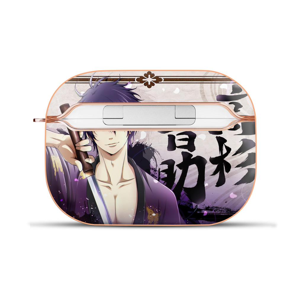 （画像用） ぎんたま 坂田銀時（さかたぎんとき） 神楽 志村新八（しむら しんぱち） GINTAMA Sakata Gintoki Kagura Shimura Shinpachi 【AirPods Pro用】ハードシェル保護ケース｜耐衝撃・防指紋・カラビナ付き商品仕様