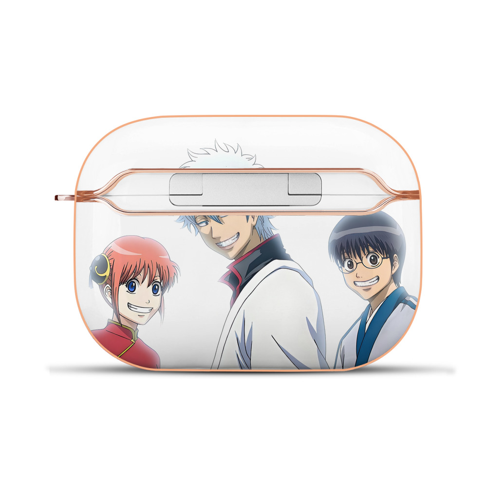 （画像用） ぎんたま 坂田銀時（さかたぎんとき） 神楽 志村新八（しむら しんぱち） GINTAMA Sakata Gintoki Kagura Shimura Shinpachi 【AirPods Pro用】ハードシェル保護ケース｜耐衝撃・防指紋・カラビナ付き商品仕様