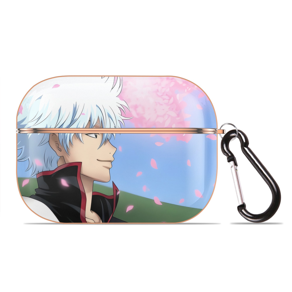 （画像用） ぎんたま 坂田銀時（さかたぎんとき） 神楽 志村新八（しむら しんぱち） GINTAMA Sakata Gintoki Kagura Shimura Shinpachi 【AirPods Pro用】ハードシェル保護ケース｜耐衝撃・防指紋・カラビナ付き商品仕様