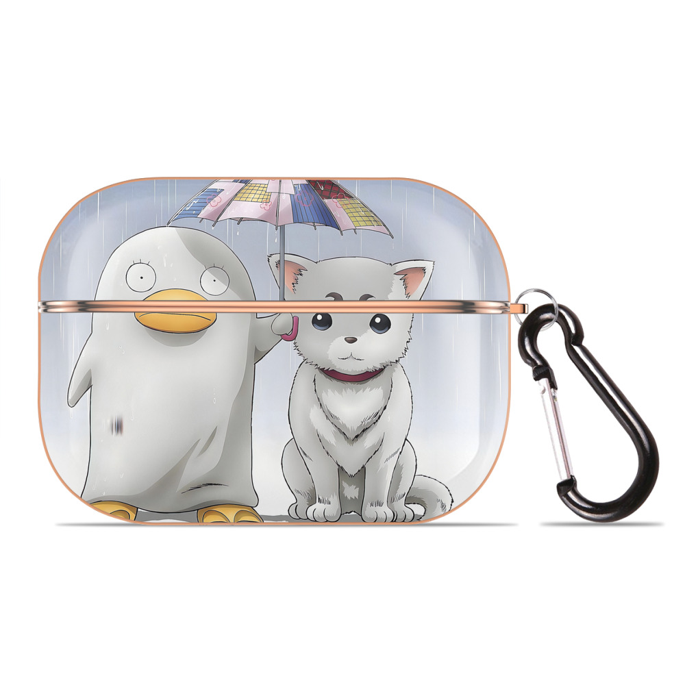 （画像用） ぎんたま 坂田銀時（さかたぎんとき） 神楽 志村新八（しむら しんぱち） GINTAMA Sakata Gintoki Kagura Shimura Shinpachi 【AirPods Pro用】ハードシェル保護ケース｜耐衝撃・防指紋・カラビナ付き商品仕様