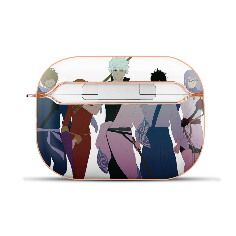 （画像用） ぎんたま 坂田銀時（さかたぎんとき） 神楽 志村新八（しむら しんぱち） GINTAMA Sakata Gintoki Kagura Shimura Shinpachi 【AirPods Pro用】ハードシェル保護ケース｜耐衝撃・防指紋・カラビナ付き商品仕様