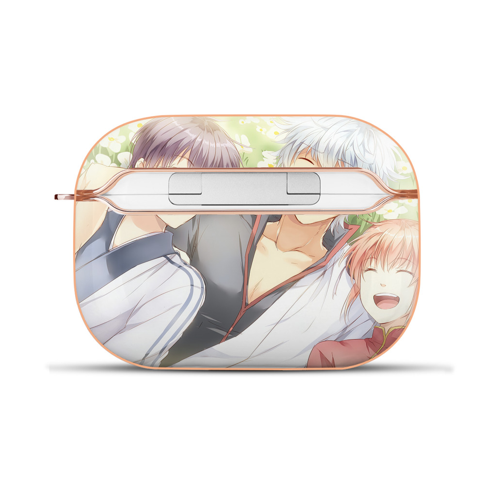 （画像用） ぎんたま 坂田銀時（さかたぎんとき） 神楽 志村新八（しむら しんぱち） GINTAMA Sakata Gintoki Kagura Shimura Shinpachi 【AirPods Pro用】ハードシェル保護ケース｜耐衝撃・防指紋・カラビナ付き商品仕様