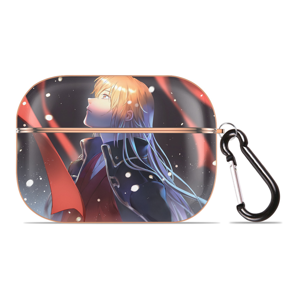 （画像用） ぎんたま 坂田銀時（さかたぎんとき） 神楽 志村新八（しむら しんぱち） GINTAMA Sakata Gintoki Kagura Shimura Shinpachi 【AirPods Pro用】ハードシェル保護ケース｜耐衝撃・防指紋・カラビナ付き商品仕様