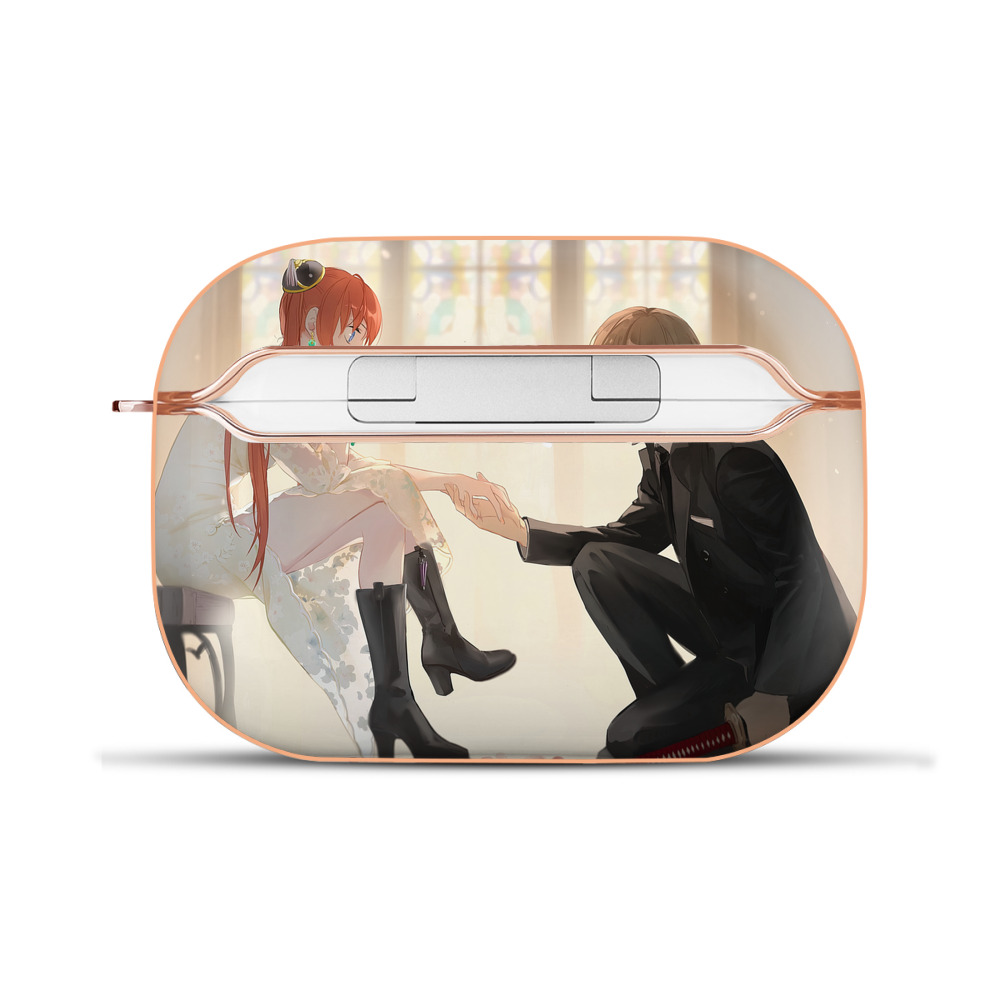 （画像用） ぎんたま 坂田銀時（さかたぎんとき） 神楽 志村新八（しむら しんぱち） GINTAMA Sakata Gintoki Kagura Shimura Shinpachi 【AirPods Pro用】ハードシェル保護ケース｜耐衝撃・防指紋・カラビナ付き商品仕様