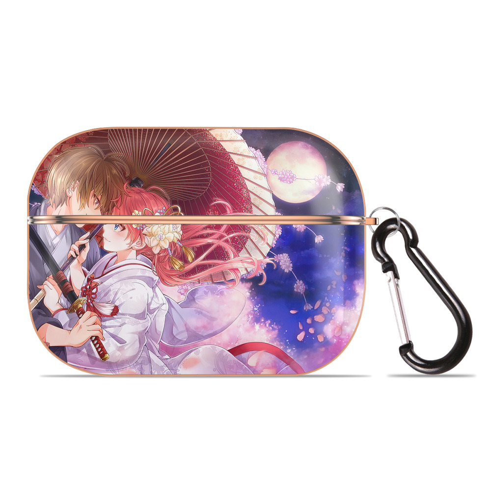 （画像用） ぎんたま 坂田銀時（さかたぎんとき） 神楽 志村新八（しむら しんぱち） GINTAMA Sakata Gintoki Kagura Shimura Shinpachi 【AirPods Pro用】ハードシェル保護ケース｜耐衝撃・防指紋・カラビナ付き商品仕様