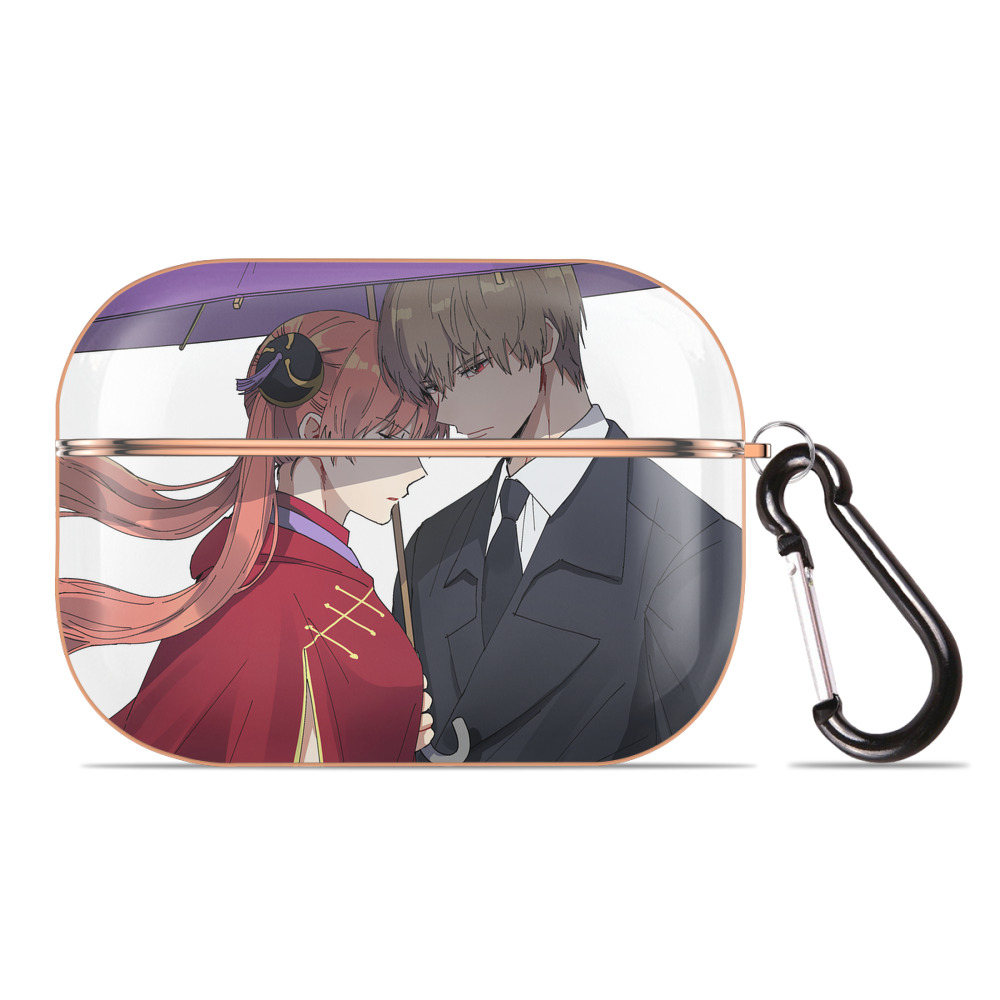 （画像用） ぎんたま 坂田銀時（さかたぎんとき） 神楽 志村新八（しむら しんぱち） GINTAMA Sakata Gintoki Kagura Shimura Shinpachi 【AirPods Pro用】ハードシェル保護ケース｜耐衝撃・防指紋・カラビナ付き商品仕様