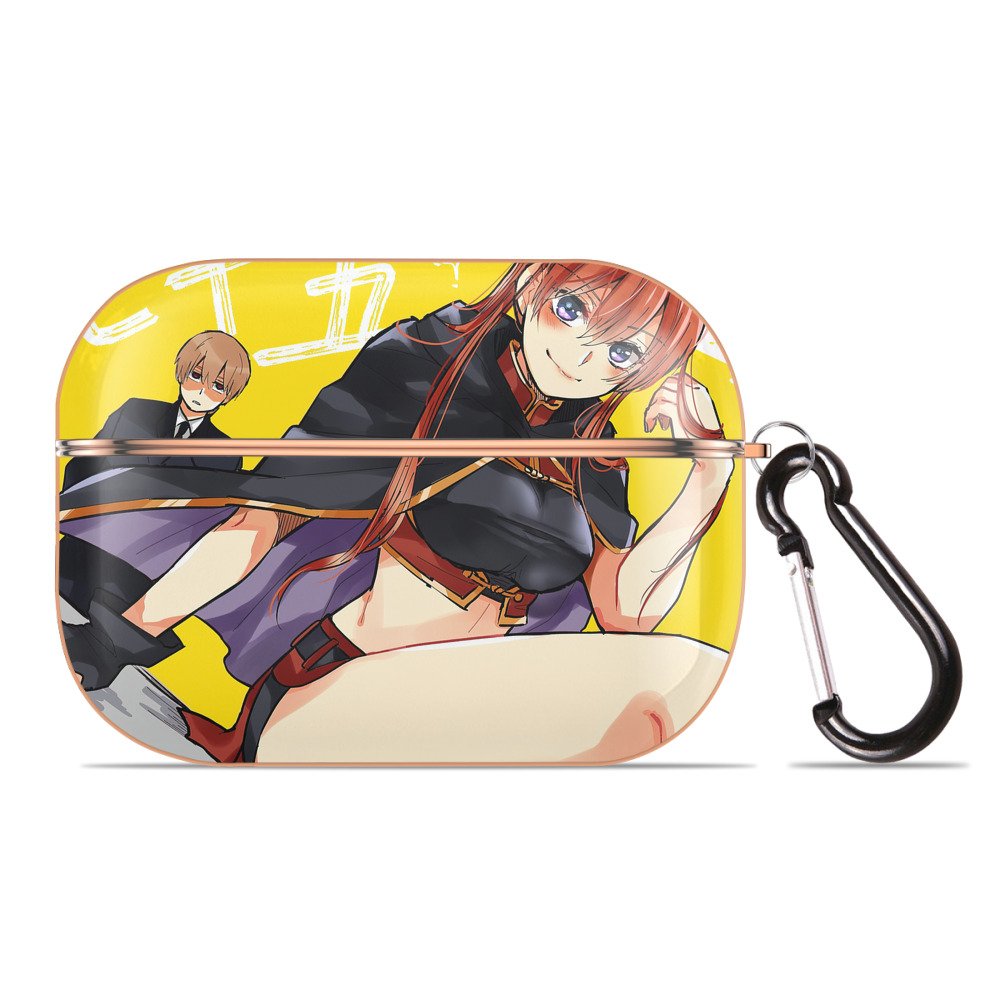 （画像用） ぎんたま 坂田銀時（さかたぎんとき） 神楽 志村新八（しむら しんぱち） GINTAMA Sakata Gintoki Kagura Shimura Shinpachi 【AirPods Pro用】ハードシェル保護ケース｜耐衝撃・防指紋・カラビナ付き商品仕様