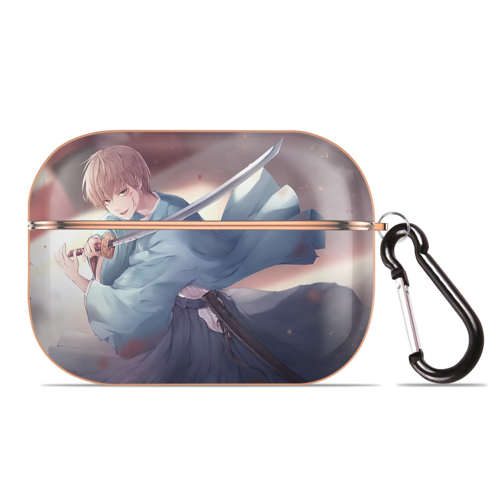 （画像用） ぎんたま 坂田銀時（さかたぎんとき） 神楽 志村新八（しむら しんぱち） GINTAMA Sakata Gintoki Kagura Shimura Shinpachi 【AirPods Pro用】ハードシェル保護ケース｜耐衝撃・防指紋・カラビナ付き商品仕様