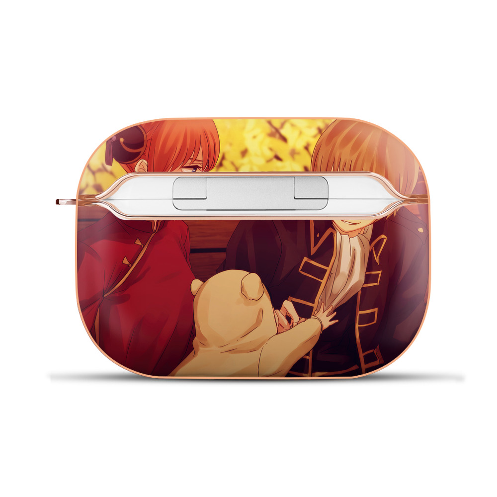 （画像用） ぎんたま 坂田銀時（さかたぎんとき） 神楽 志村新八（しむら しんぱち） GINTAMA Sakata Gintoki Kagura Shimura Shinpachi 【AirPods Pro用】ハードシェル保護ケース｜耐衝撃・防指紋・カラビナ付き商品仕様