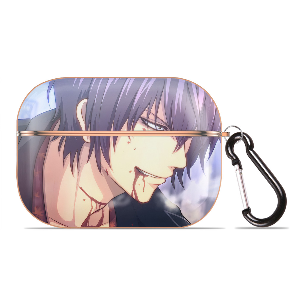 （画像用） ぎんたま 坂田銀時（さかたぎんとき） 神楽 志村新八（しむら しんぱち） GINTAMA Sakata Gintoki Kagura Shimura Shinpachi 【AirPods Pro用】ハードシェル保護ケース｜耐衝撃・防指紋・カラビナ付き商品仕様