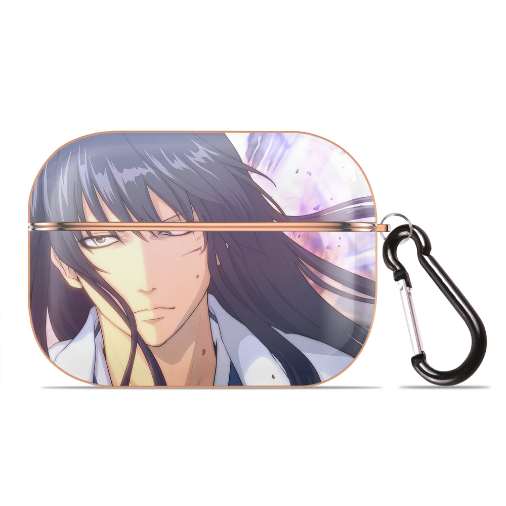 （画像用） ぎんたま 坂田銀時（さかたぎんとき） 神楽 志村新八（しむら しんぱち） GINTAMA Sakata Gintoki Kagura Shimura Shinpachi 【AirPods Pro用】ハードシェル保護ケース｜耐衝撃・防指紋・カラビナ付き商品仕様