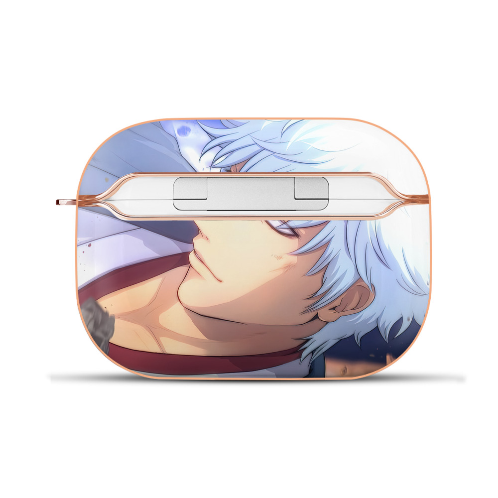 （画像用） ぎんたま 坂田銀時（さかたぎんとき） 神楽 志村新八（しむら しんぱち） GINTAMA Sakata Gintoki Kagura Shimura Shinpachi 【AirPods Pro用】ハードシェル保護ケース｜耐衝撃・防指紋・カラビナ付き商品仕様