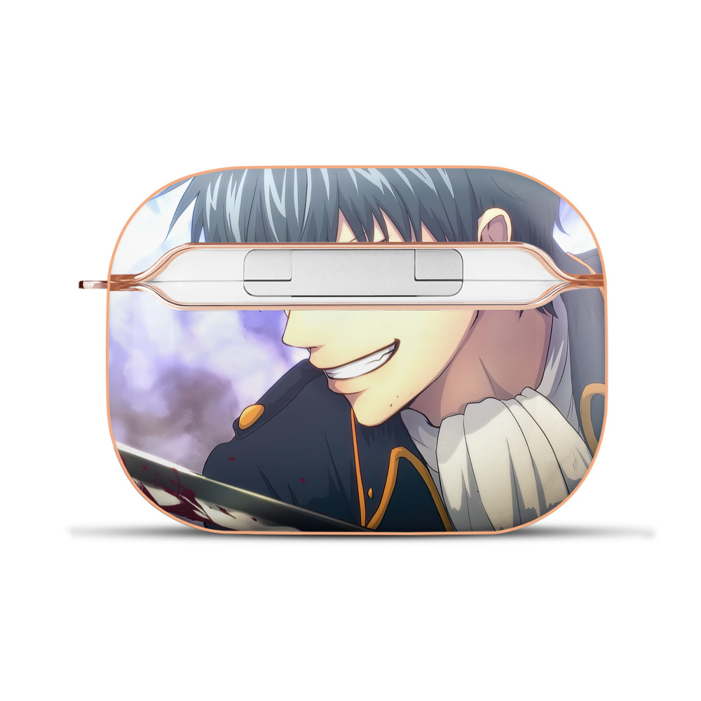 （画像用） ぎんたま 坂田銀時（さかたぎんとき） 神楽 志村新八（しむら しんぱち） GINTAMA Sakata Gintoki Kagura Shimura Shinpachi 【AirPods Pro用】ハードシェル保護ケース｜耐衝撃・防指紋・カラビナ付き商品仕様