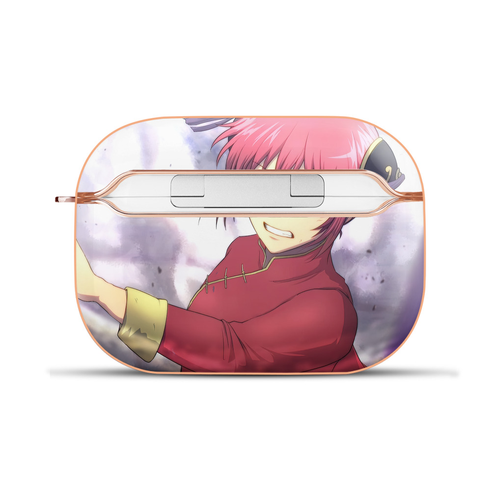 （画像用） ぎんたま 坂田銀時（さかたぎんとき） 神楽 志村新八（しむら しんぱち） GINTAMA Sakata Gintoki Kagura Shimura Shinpachi 【AirPods Pro用】ハードシェル保護ケース｜耐衝撃・防指紋・カラビナ付き商品仕様
