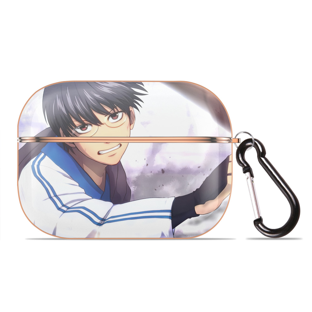 （画像用） ぎんたま 坂田銀時（さかたぎんとき） 神楽 志村新八（しむら しんぱち） GINTAMA Sakata Gintoki Kagura Shimura Shinpachi 【AirPods Pro用】ハードシェル保護ケース｜耐衝撃・防指紋・カラビナ付き商品仕様