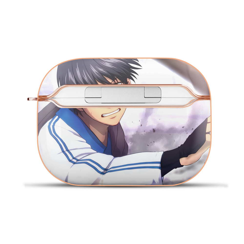 （画像用） ぎんたま 坂田銀時（さかたぎんとき） 神楽 志村新八（しむら しんぱち） GINTAMA Sakata Gintoki Kagura Shimura Shinpachi 【AirPods Pro用】ハードシェル保護ケース｜耐衝撃・防指紋・カラビナ付き商品仕様
