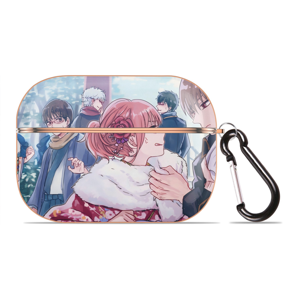 （画像用） ぎんたま 坂田銀時（さかたぎんとき） 神楽 志村新八（しむら しんぱち） GINTAMA Sakata Gintoki Kagura Shimura Shinpachi 【AirPods Pro用】ハードシェル保護ケース｜耐衝撃・防指紋・カラビナ付き商品仕様