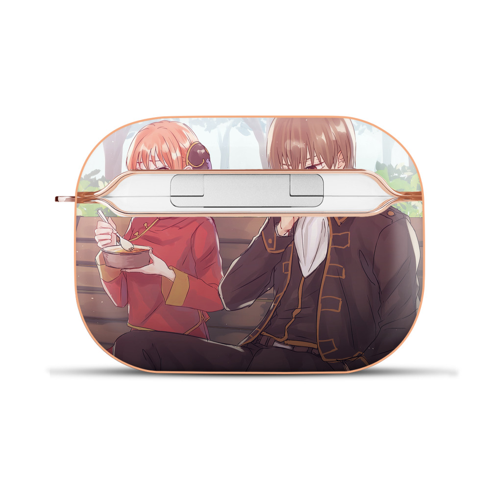 （画像用） ぎんたま 坂田銀時（さかたぎんとき） 神楽 志村新八（しむら しんぱち） GINTAMA Sakata Gintoki Kagura Shimura Shinpachi 【AirPods Pro用】ハードシェル保護ケース｜耐衝撃・防指紋・カラビナ付き商品仕様