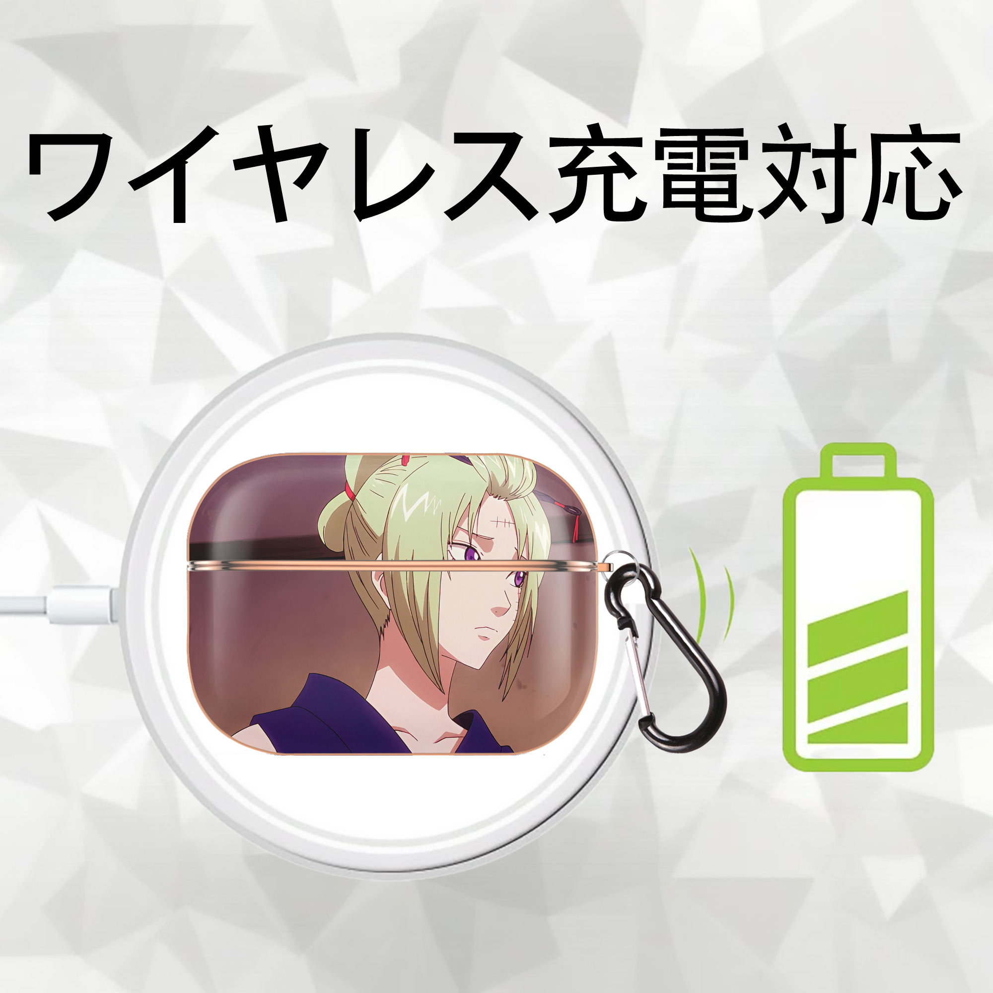 ぎんたま 坂田銀時（さかたぎんとき） 神楽 志村新八（しむら しんぱち） GINTAMA Sakata Gintoki Kagura Shimura Shinpachi 【AirPods Pro用】ハードシェル保護ケース｜耐衝撃・防指紋・カラビナ付き商品仕様