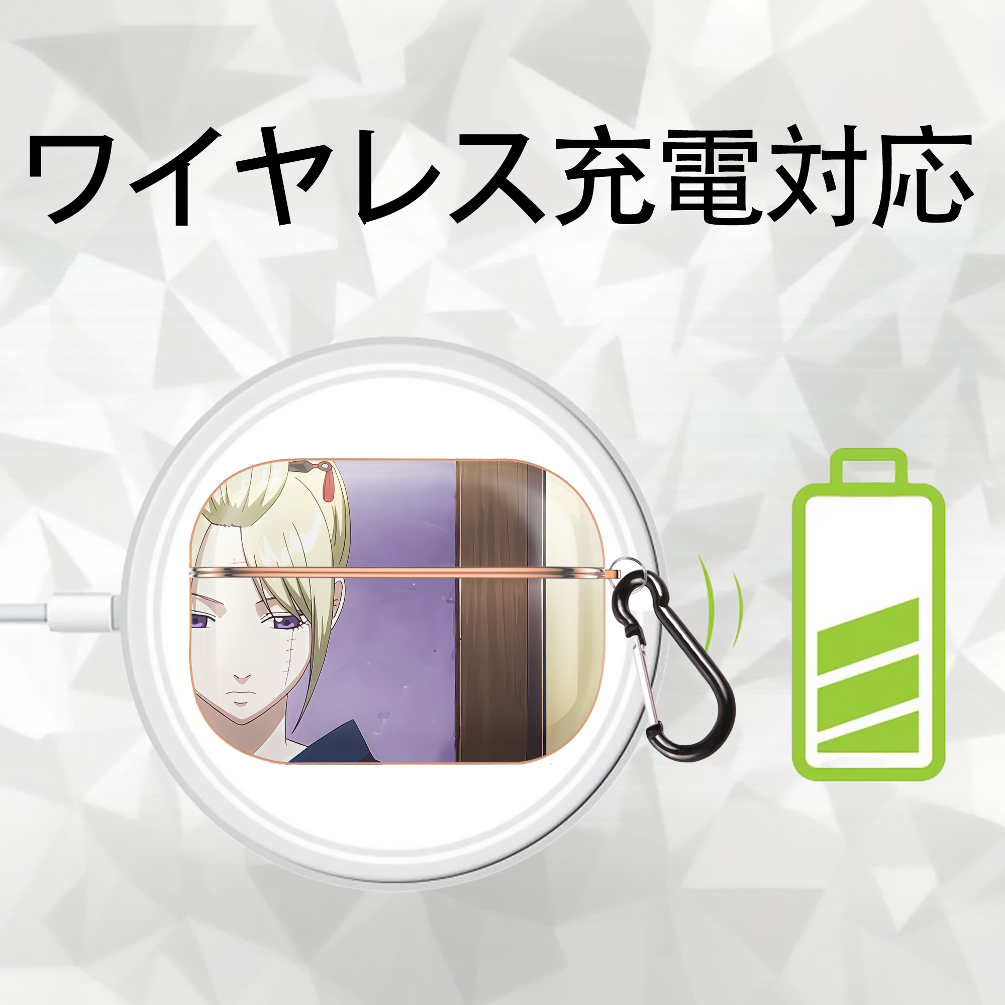 ぎんたま 坂田銀時（さかたぎんとき） 神楽 志村新八（しむら しんぱち） GINTAMA Sakata Gintoki Kagura Shimura Shinpachi 【AirPods Pro用】ハードシェル保護ケース｜耐衝撃・防指紋・カラビナ付き商品仕様