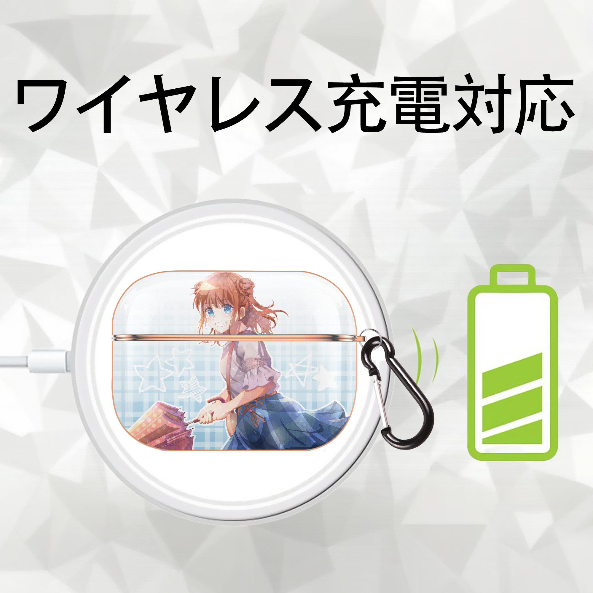 ぎんたま 坂田銀時（さかたぎんとき） 神楽 志村新八（しむら しんぱち） GINTAMA Sakata Gintoki Kagura Shimura Shinpachi 【AirPods Pro用】ハードシェル保護ケース｜耐衝撃・防指紋・カラビナ付き商品仕様