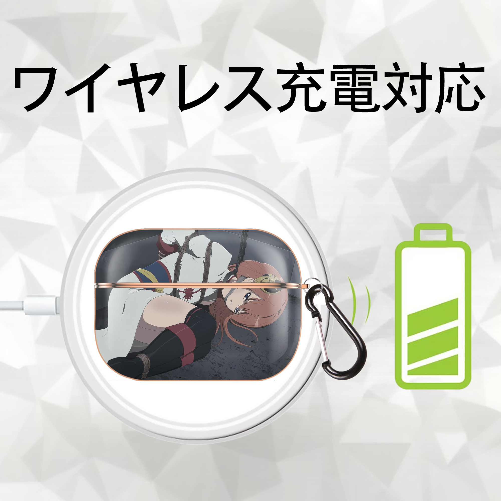 ぎんたま 坂田銀時（さかたぎんとき） 神楽 志村新八（しむら しんぱち） GINTAMA Sakata Gintoki Kagura Shimura Shinpachi 【AirPods Pro用】ハードシェル保護ケース｜耐衝撃・防指紋・カラビナ付き商品仕様