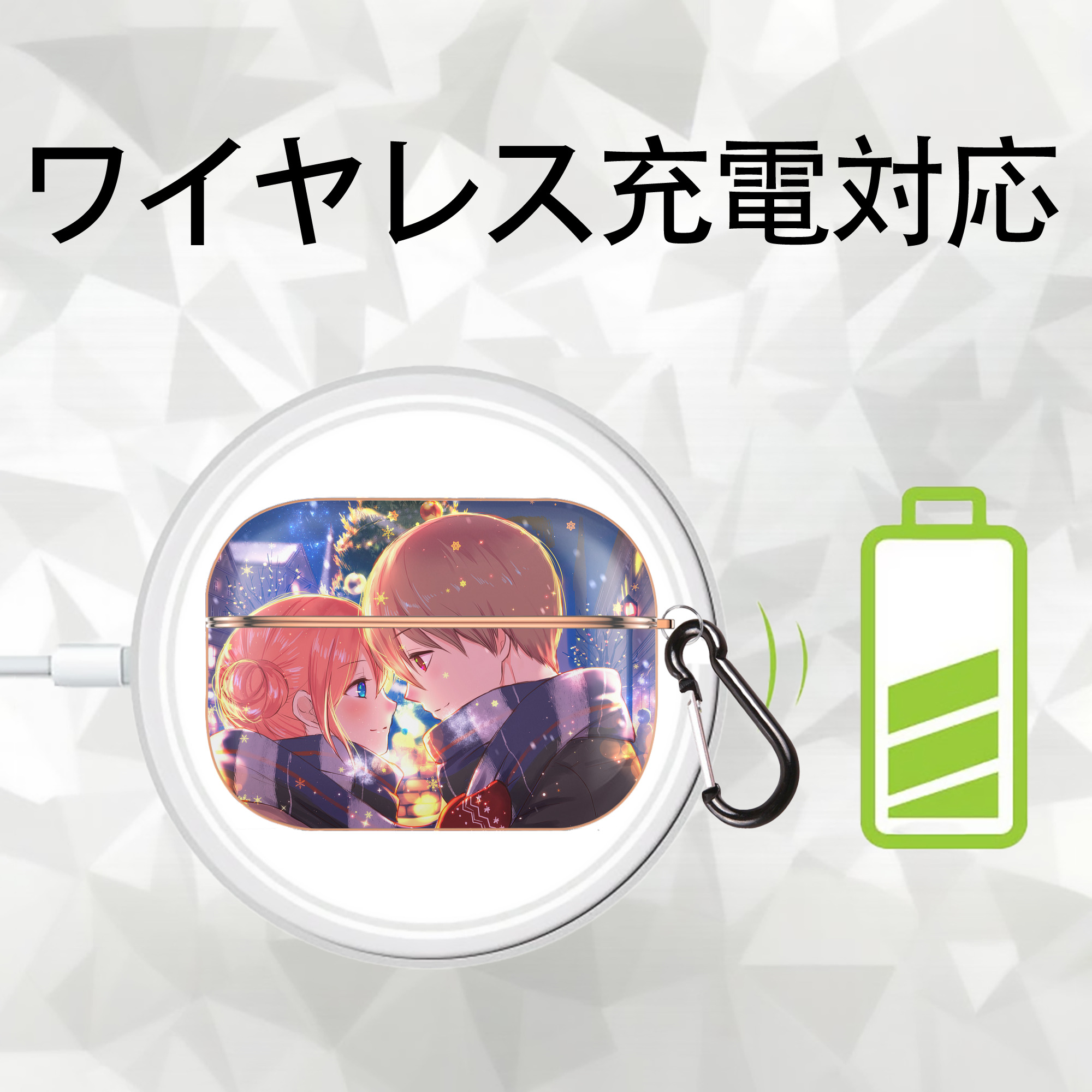 ぎんたま 坂田銀時（さかたぎんとき） 神楽 志村新八（しむら しんぱち） GINTAMA Sakata Gintoki Kagura Shimura Shinpachi 【AirPods Pro用】ハードシェル保護ケース｜耐衝撃・防指紋・カラビナ付き商品仕様