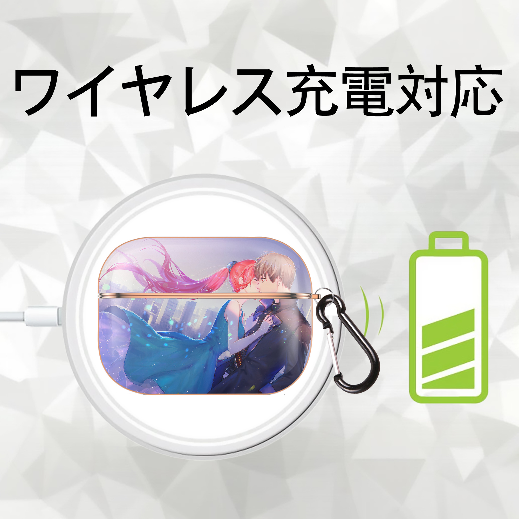 ぎんたま 坂田銀時（さかたぎんとき） 神楽 志村新八（しむら しんぱち） GINTAMA Sakata Gintoki Kagura Shimura Shinpachi 【AirPods Pro用】ハードシェル保護ケース｜耐衝撃・防指紋・カラビナ付き商品仕様