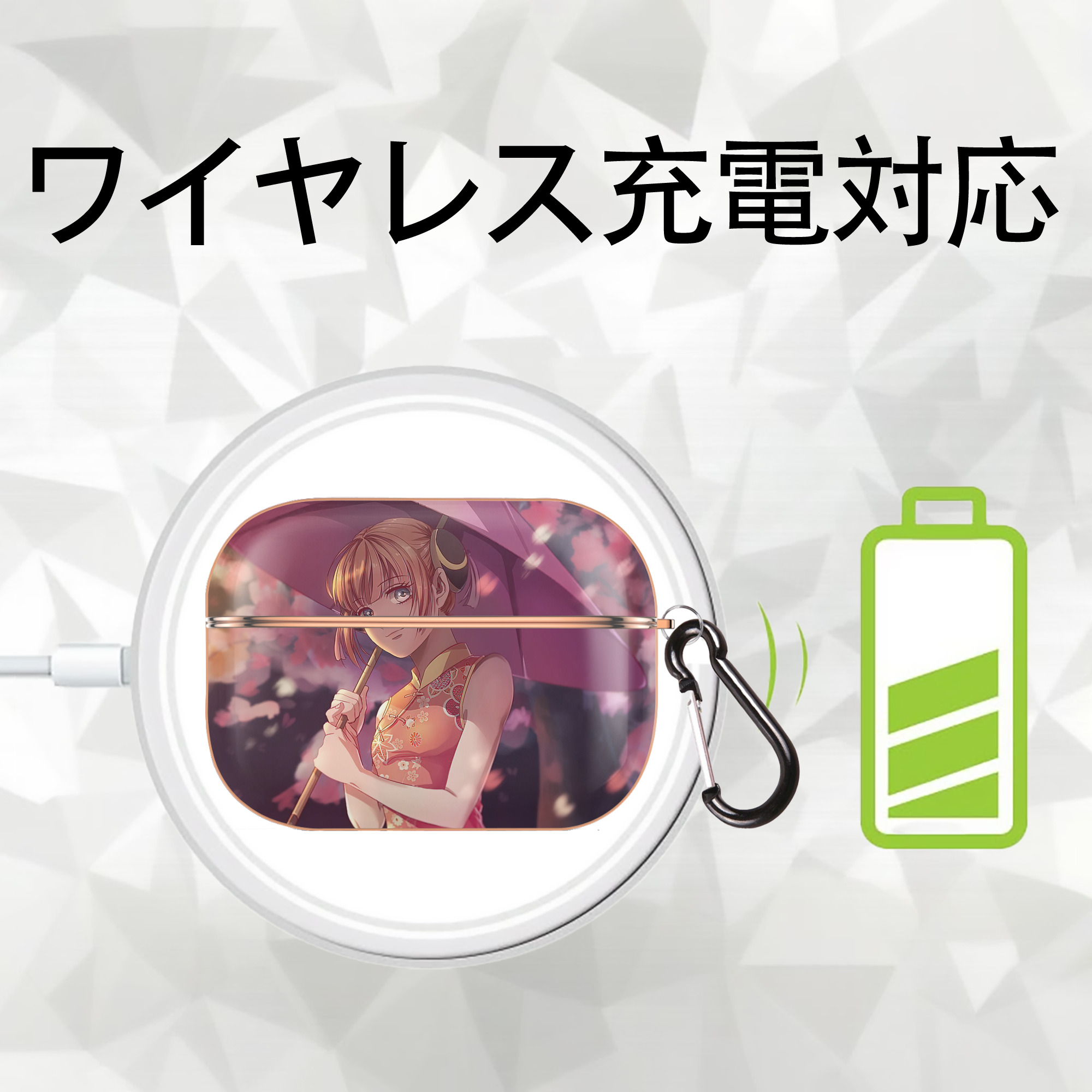ぎんたま 坂田銀時（さかたぎんとき） 神楽 志村新八（しむら しんぱち） GINTAMA Sakata Gintoki Kagura Shimura Shinpachi 【AirPods Pro用】ハードシェル保護ケース｜耐衝撃・防指紋・カラビナ付き商品仕様