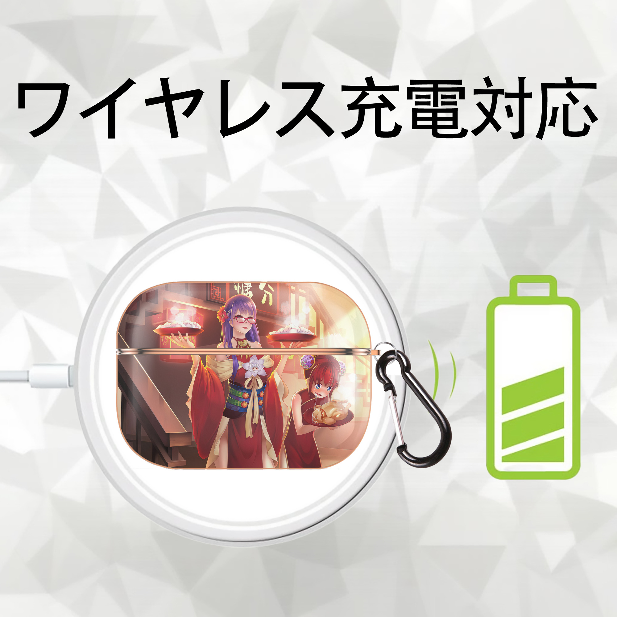 ぎんたま 坂田銀時（さかたぎんとき） 神楽 志村新八（しむら しんぱち） GINTAMA Sakata Gintoki Kagura Shimura Shinpachi 【AirPods Pro用】ハードシェル保護ケース｜耐衝撃・防指紋・カラビナ付き商品仕様