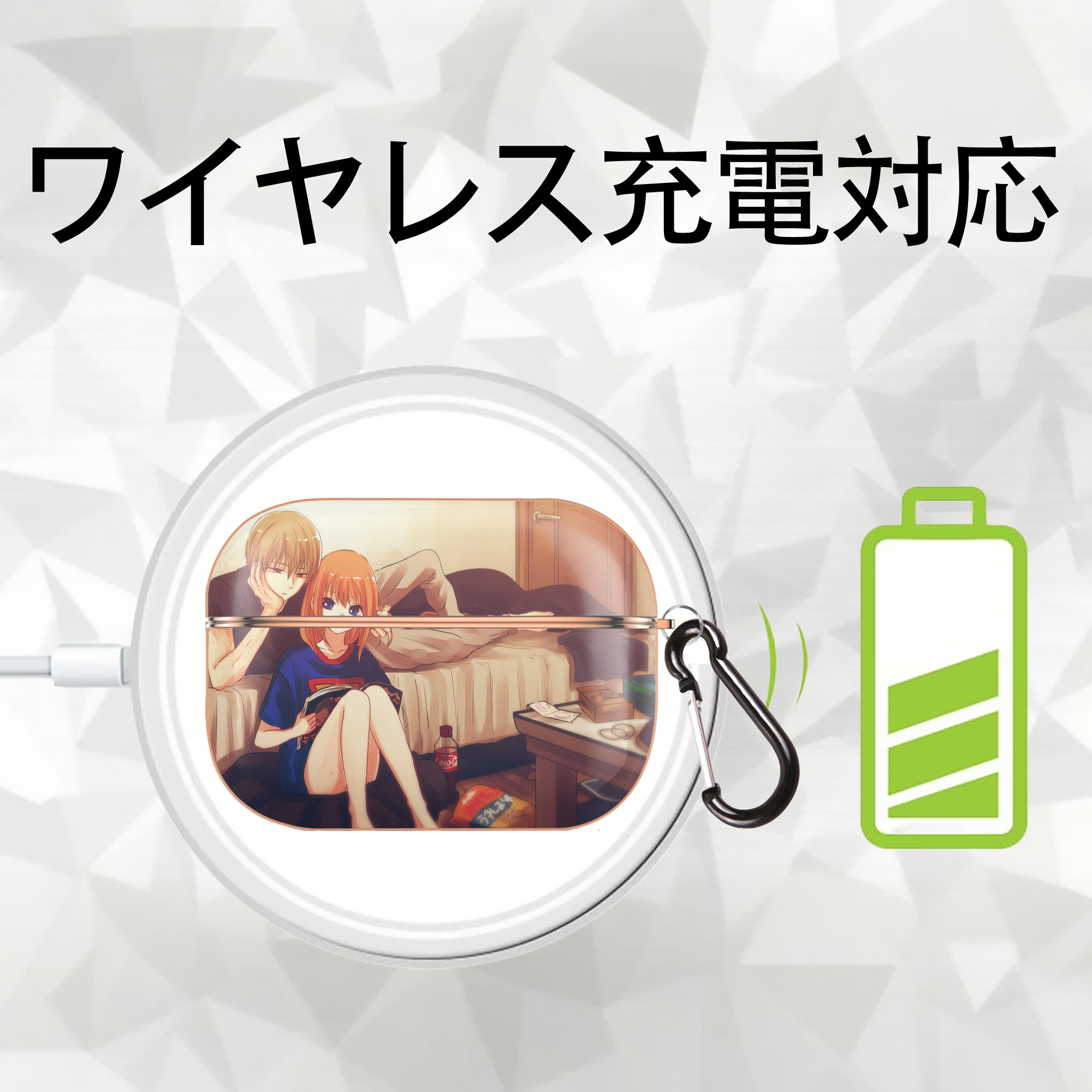 ぎんたま 坂田銀時（さかたぎんとき） 神楽 志村新八（しむら しんぱち） GINTAMA Sakata Gintoki Kagura Shimura Shinpachi 【AirPods Pro用】ハードシェル保護ケース｜耐衝撃・防指紋・カラビナ付き商品仕様