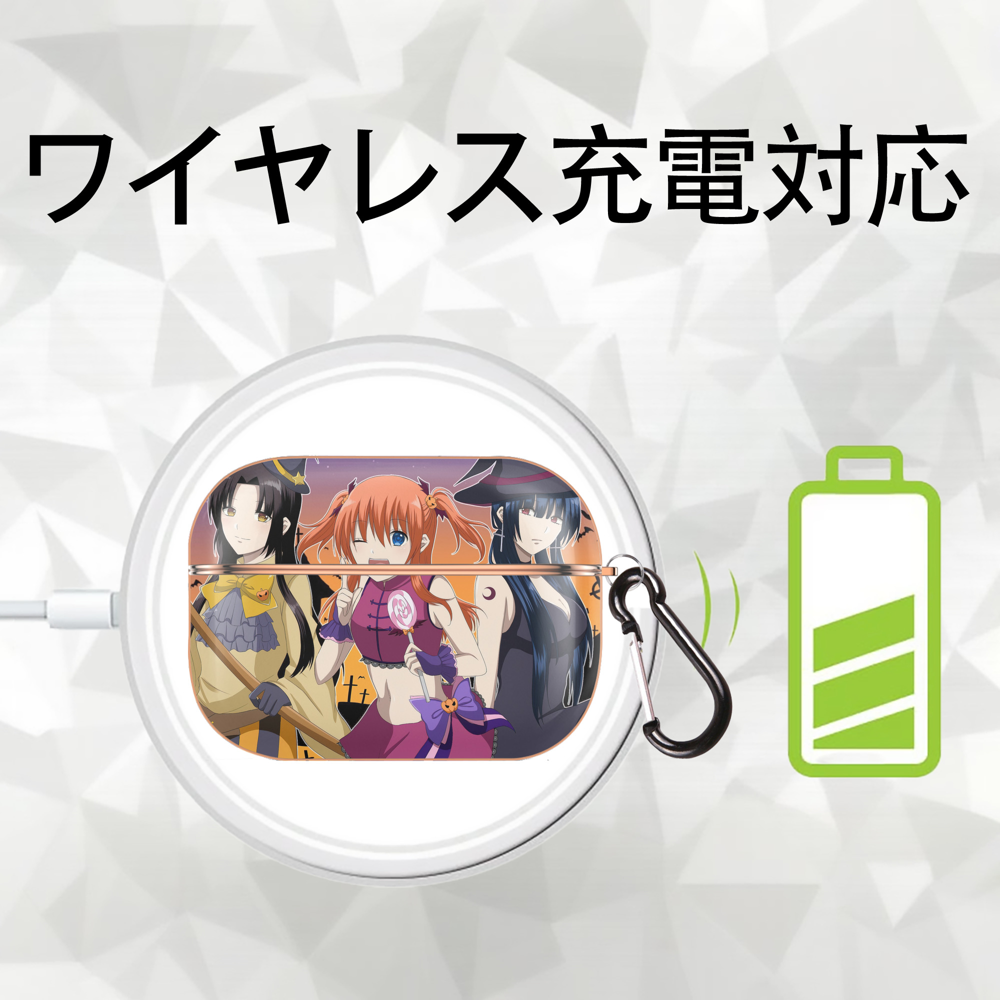 ぎんたま 坂田銀時（さかたぎんとき） 神楽 志村新八（しむら しんぱち） GINTAMA Sakata Gintoki Kagura Shimura Shinpachi 【AirPods Pro用】ハードシェル保護ケース｜耐衝撃・防指紋・カラビナ付き商品仕様