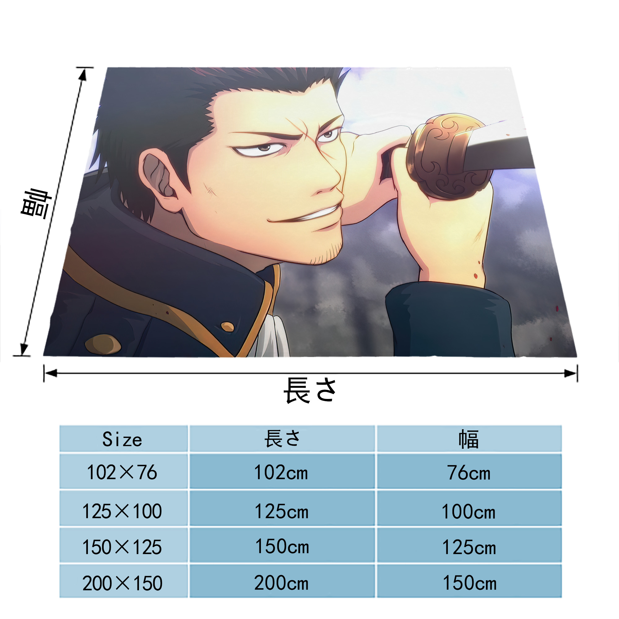 ぎんたま 坂田銀時（さかたぎんとき） 神楽 志村新八（しむら しんぱち） GINTAMA Sakata Gintoki Kagura Shimura Shinpachi フランネルブランケット・多サイズ対応（横型）